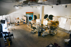 This image shows Skupics photography studio, a full-service area for staging products.