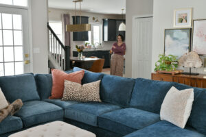 Environment image of an interior designer and a space she created