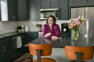 Environment image of an interior designer and a space she created
